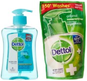 Dettol Cool Handwash -250 ml with Free Dettol Liquid Soap - 185 ml Pouch at  Amazon